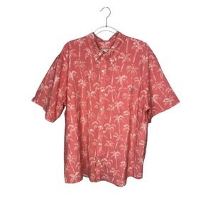 Huk Men's 2XL Shirt Button Down Short Sleeves Hawaiian Print Fishing Camp Shirt